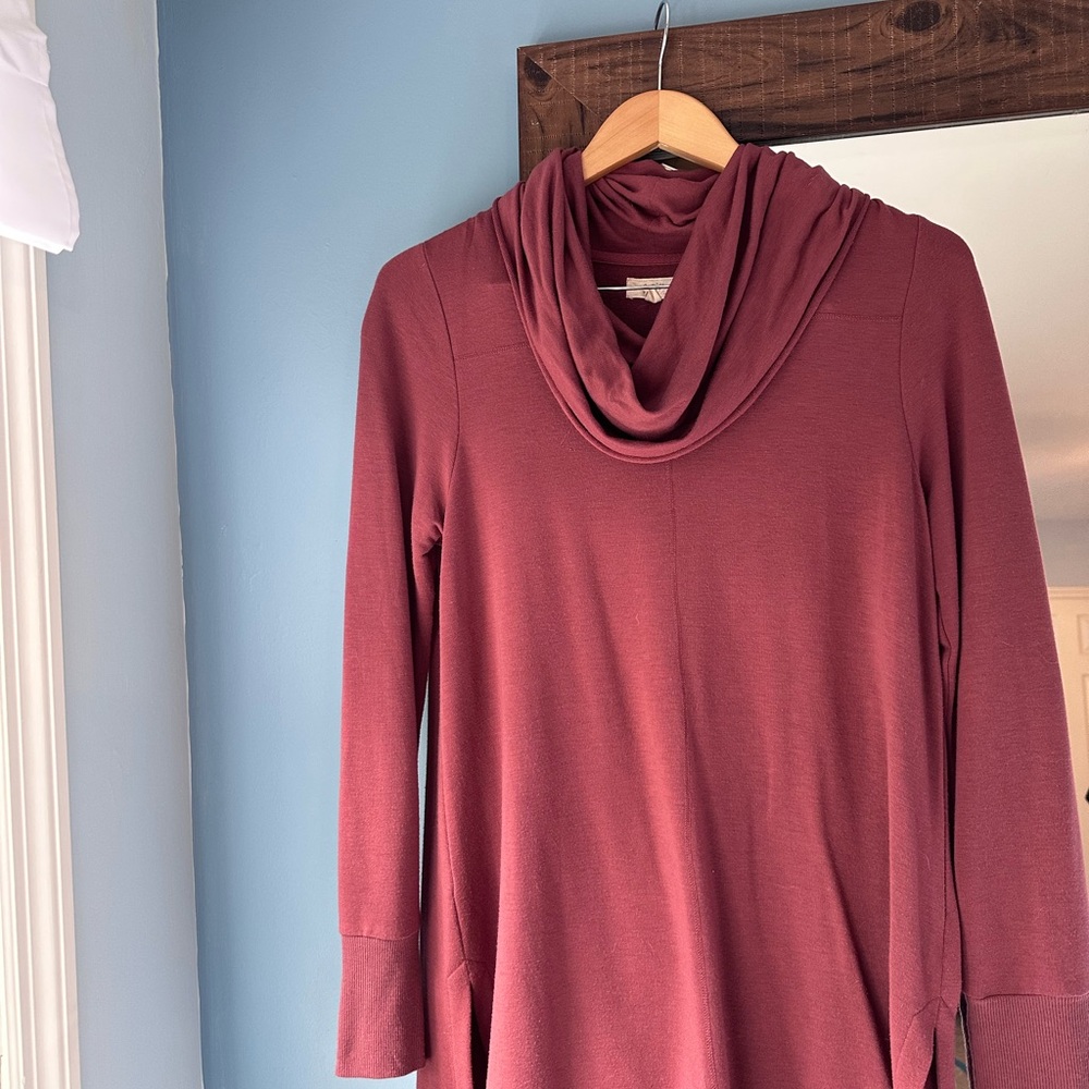 Cupio Red Cowl Neck Sweater Soft Knit Long Sleeve - Picture 5 of 5